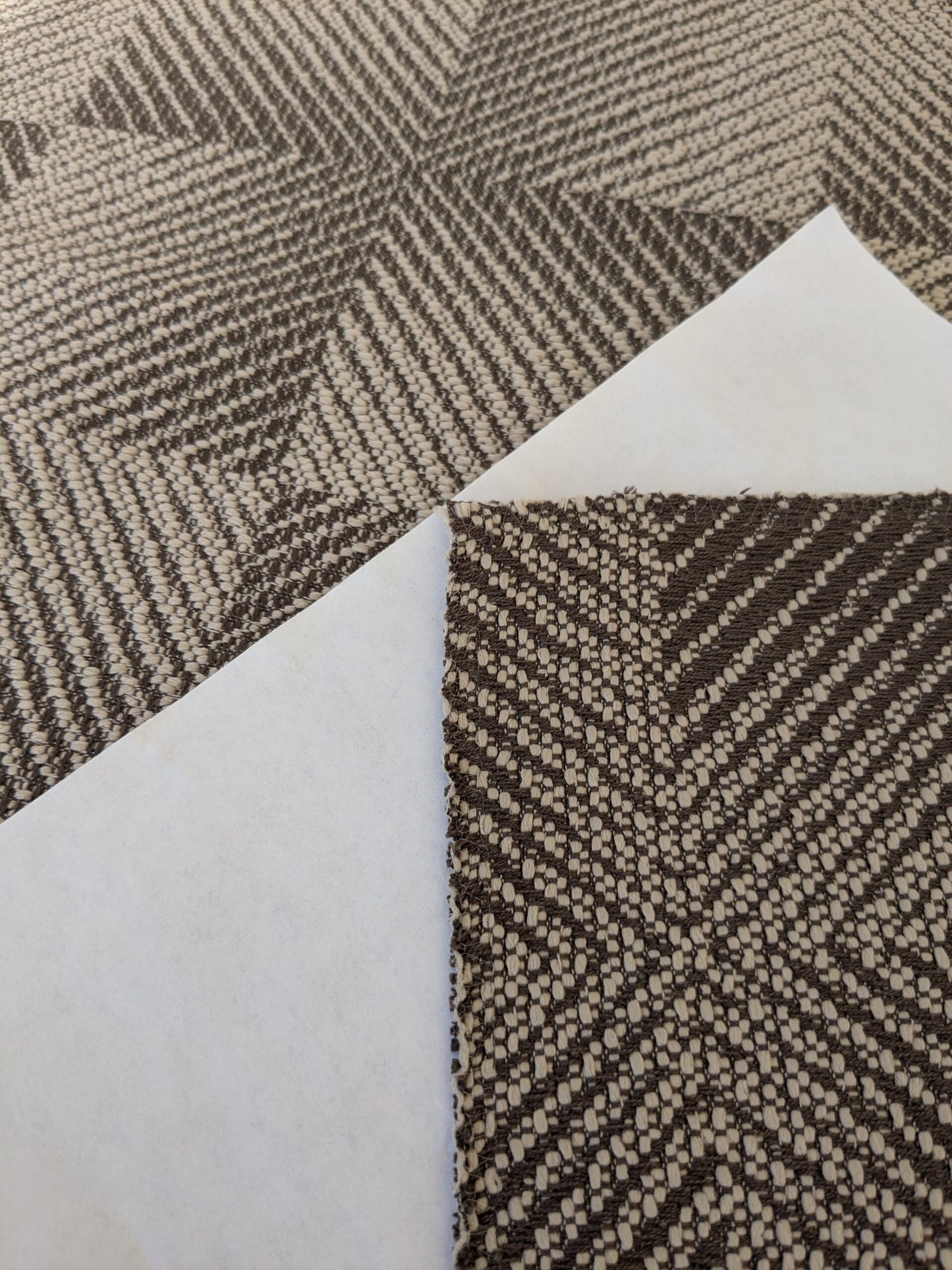 32 EV47 Square ScalamandreLelievre Hypnose M1 Poivre Brown Beige Texture Plain Plaid Square MSRP USD 400+/y 25"x25"