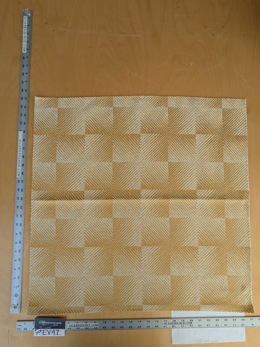 38 EV47 Square Scalamandre Lelievre Hypnose M1 Yellow White Texture Plain Plaid Square MSRP USD 400+/y