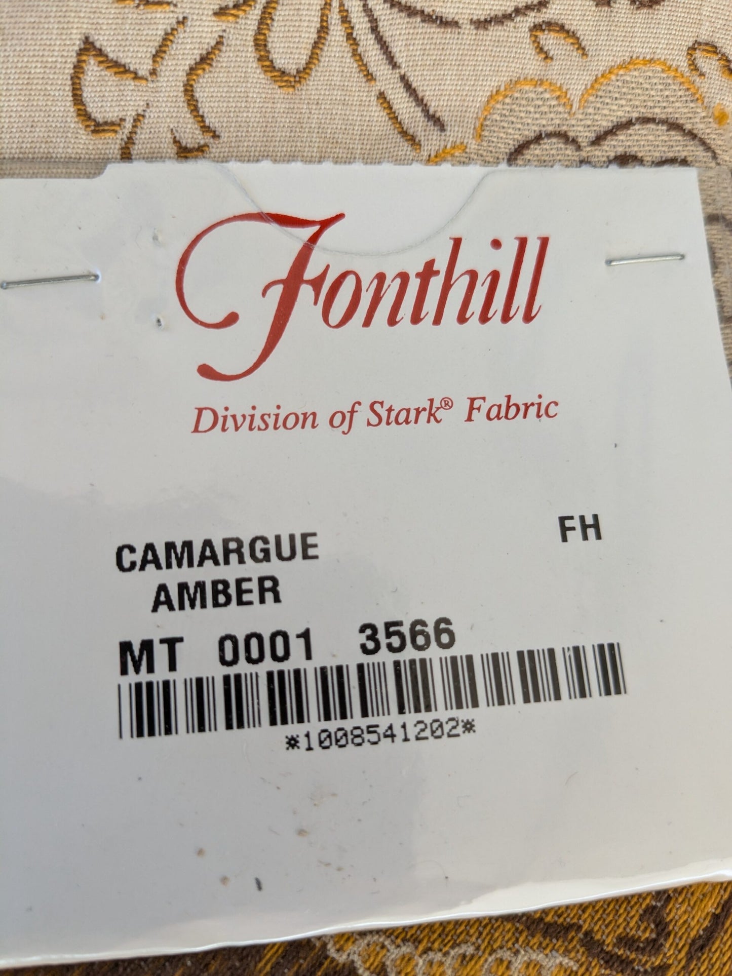 56 EV47 Square Scalamandre Camargue Amber Beige Brown Floral Botanical Foliage Paisley