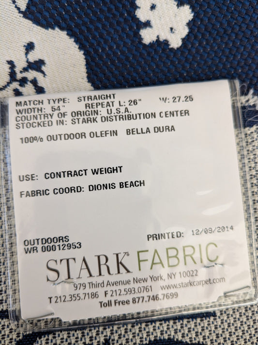 62 EV47 Square Scalamandre LILY POND Indigo Deep Blue and White Outdoors Bird/ Animal Chinoiserie 26"x26"