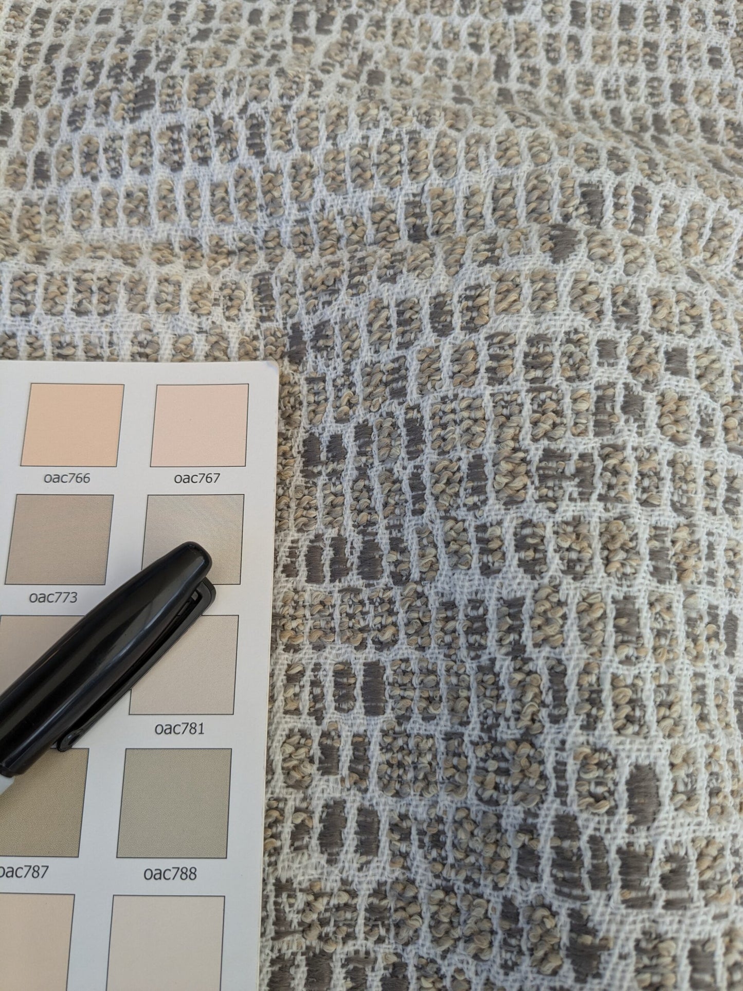 64 EV47 Square Scalamandre Old World Weavers Colfax Marine Blue White Outdoor Small Scale Texture