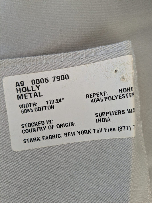 74 EV47 Square Scalamandre Holly Mauve Metal Gray Cotton Polyester Plain Solid 27"x27"