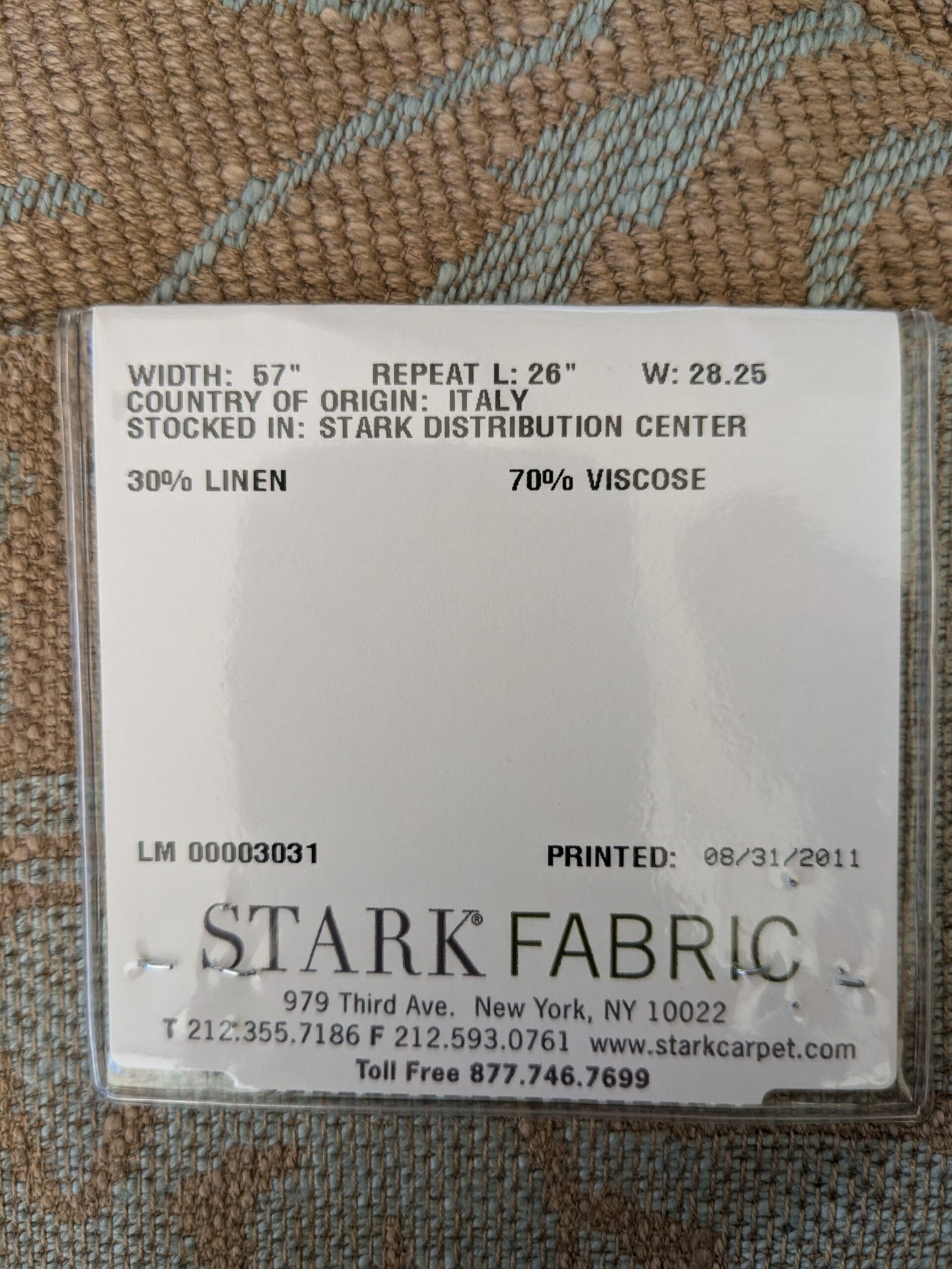 102 EV47 Square Scalamandre Olw World Weavers Felice Viscose Damask Aqua Brown Medallion