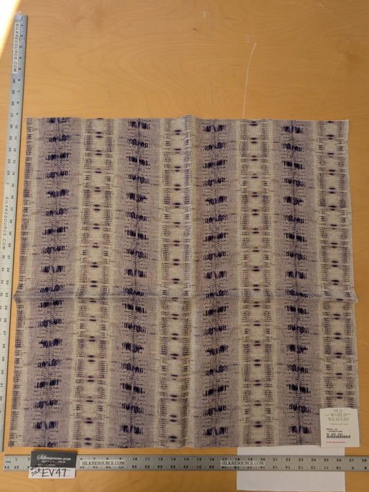 127 EV47 Square Scalamandre Nebula-Gx Lavender Aura Woven Abstract Stripe Ikat MSRP USD364/y 27" x 27"