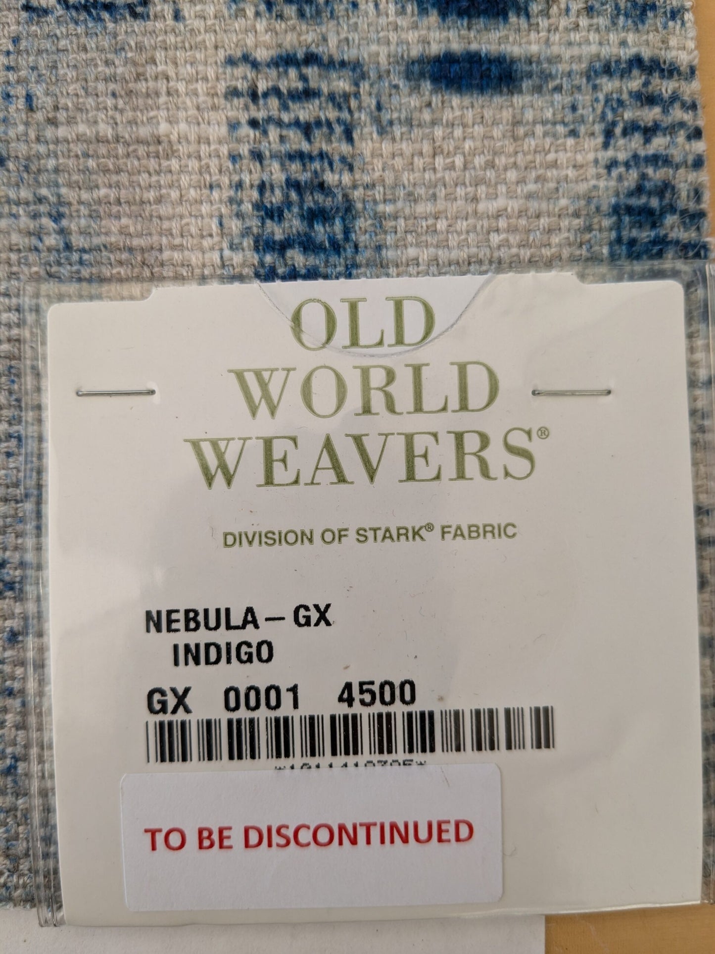 128 EV47 Square Scalamandre Nebula-Gx Indigo Blue White Woven Abstract Stripe Ikat MSRP USD364/y 26" x 26"
