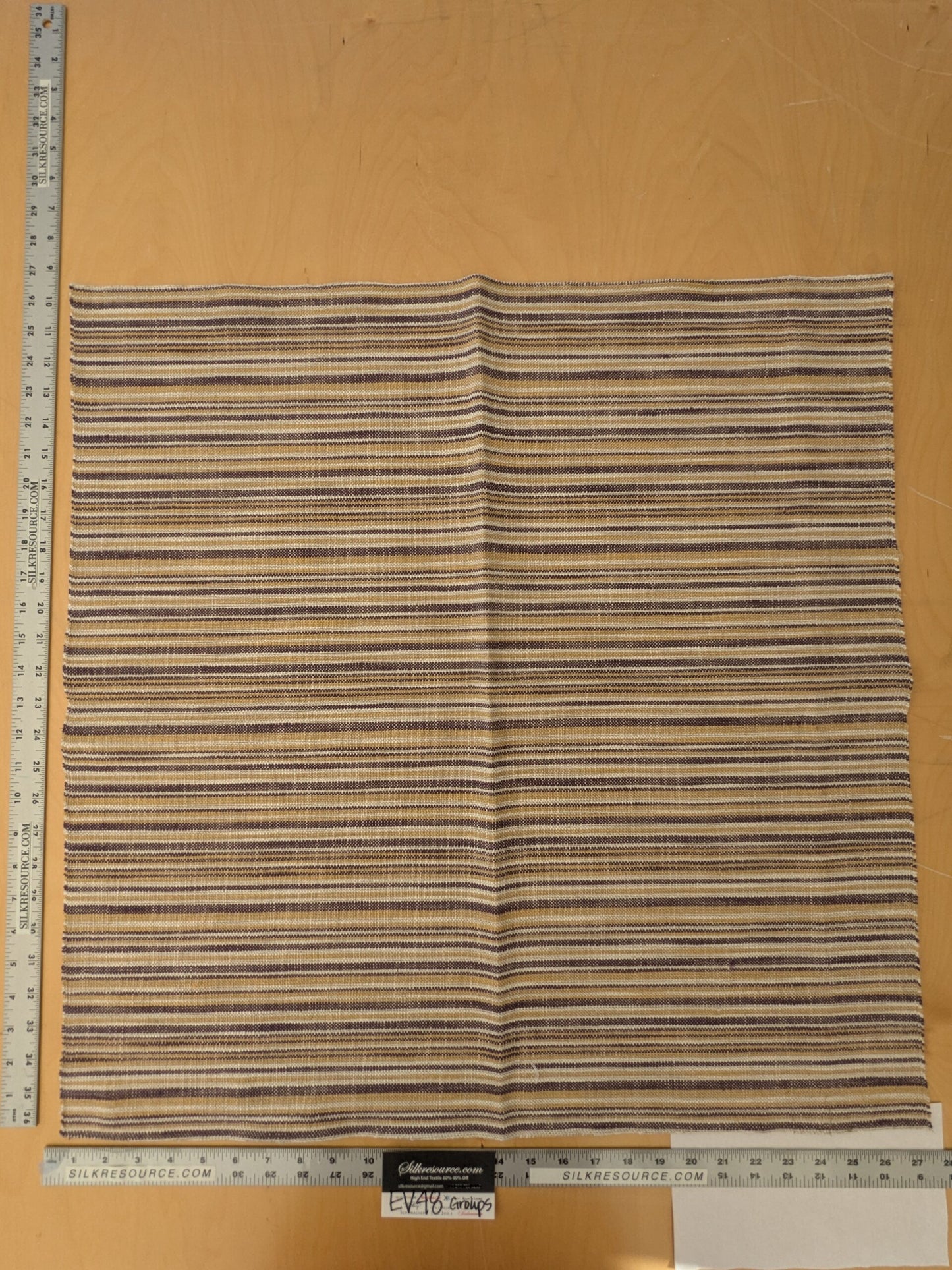 7 EV48 Square Scalamandre Herringbone Stripe Pattern - 14 Pieces of Different Colorways 26"x27"
