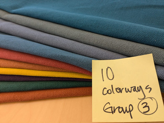 11 EV48 Square Scalamandre Alhambra Aspen Brushed Wide Solid Cotton Linen - 10 Pieces of Different Colorways 17"x27"
