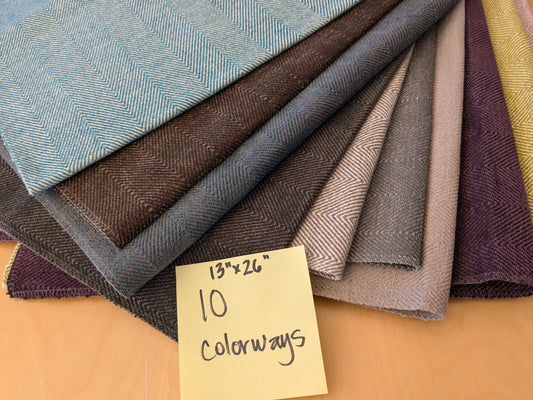 12 EV48 Square Scalamandre Infante Stripe Small Scale Texture Cotton Viscose - 10 Pieces of Different Colorways 13"x26"