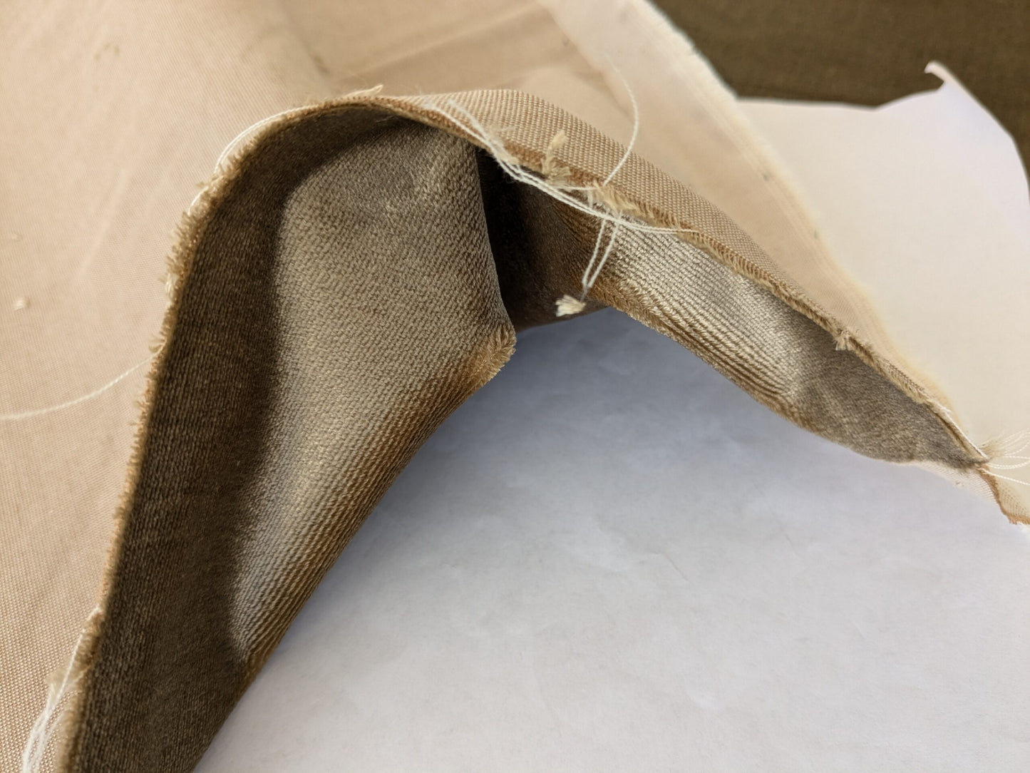 King's Silk Velvet Taupe Radiance Highest Quality Heavy 39,000+ martindale MSRP USD 728/Yard