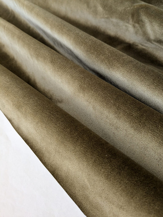 Queen's Silk Velvet Muted Sage Green Radiance Highest Quality Heavy 39,000+ martindale MSRP USD 728/Yard