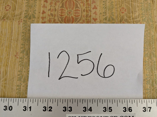 By Yard Fabricut Medallion 100% Silk Stripe In Jasmine Yellow & Pink Green Gold Strie