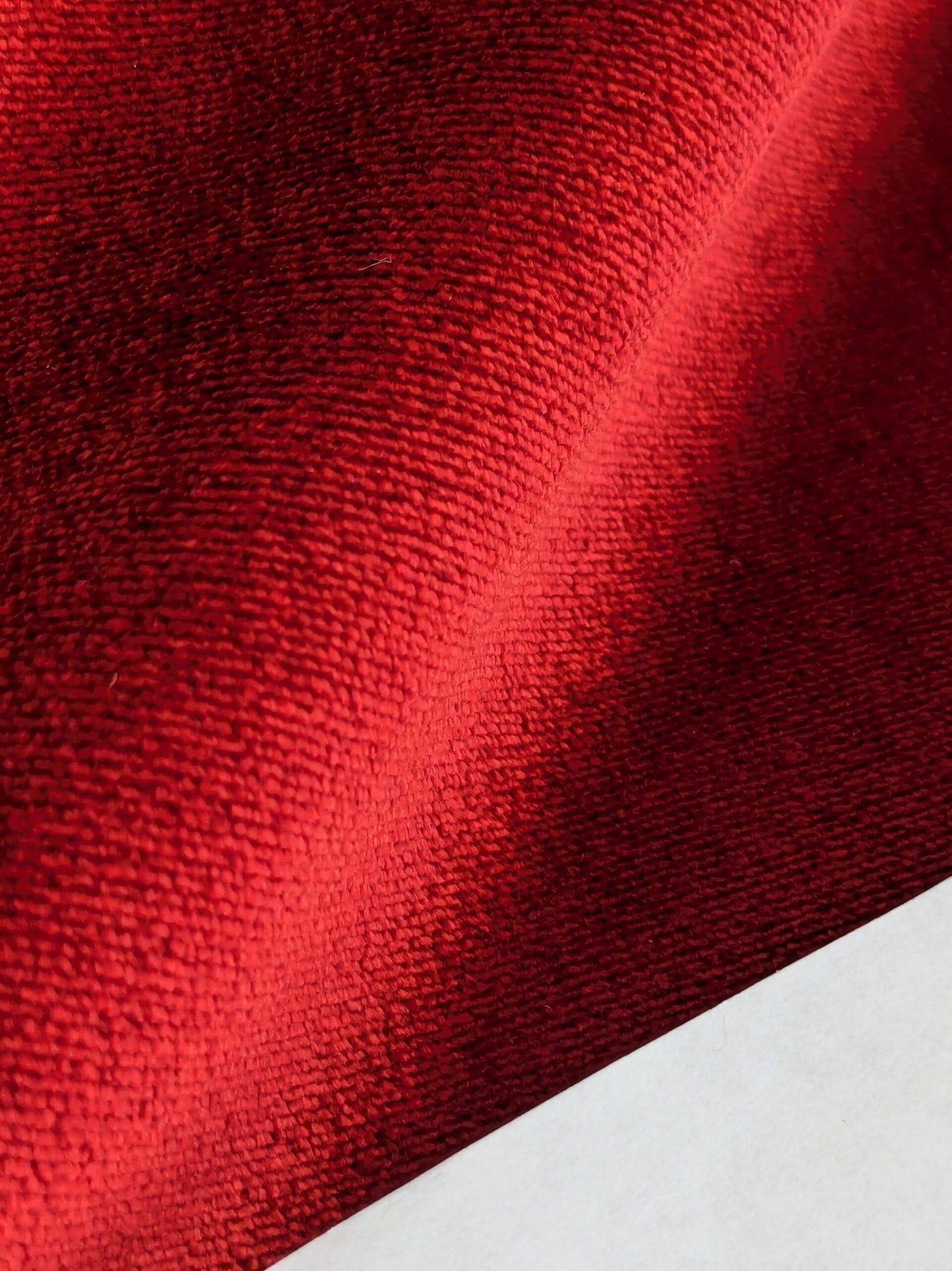 King's Silk Velvet Crimson Red Radiance Highest Quality Heavy 39,000+ martindale MSRP USD 728/Yard