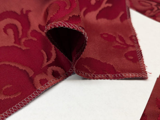 Special Order Scalamandre Lelievre Paris Orion Rubis Red Damask Historic Cotton Silk MSRP USD 1090/y
