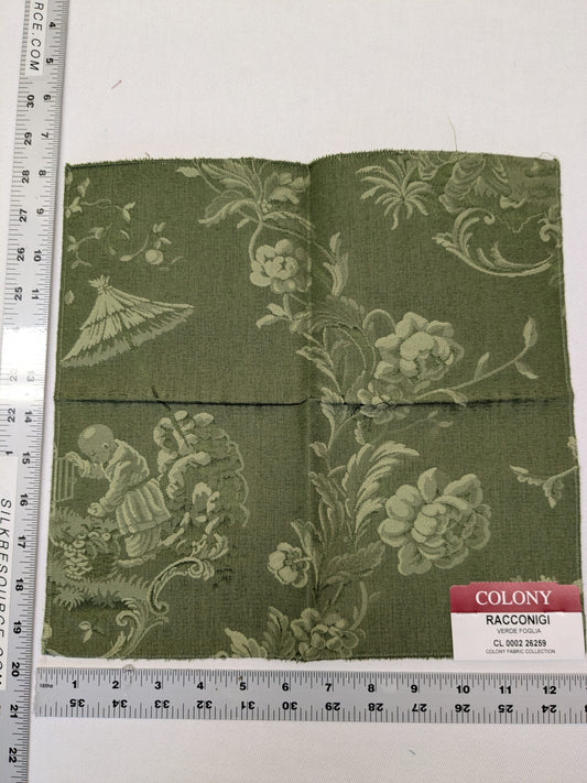 Special Order Scalamandre Colony Racconigi Verde Foglia Green Chinoiserie Scenic MSRP USD500/y