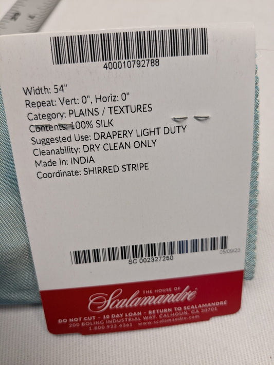 Special Order Scalamandre Olympia Silk Taffeta SPA Light Blue Plain MSRP USD 396/y