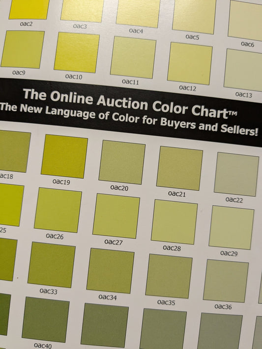 Online Auction color chart