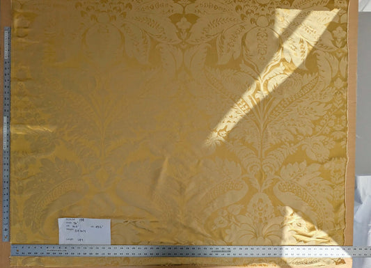 1.9yards Scalamandre Newport Damask Vermeil Sunny Gold Silk SC000220100M MSRP USD530/y