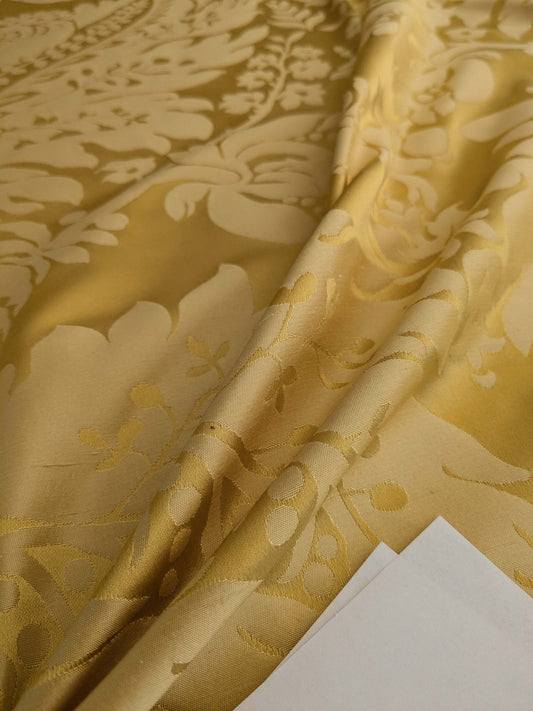 1.9yards Scalamandre Newport Damask Vermeil Sunny Gold Silk SC000220100M MSRP USD530/y