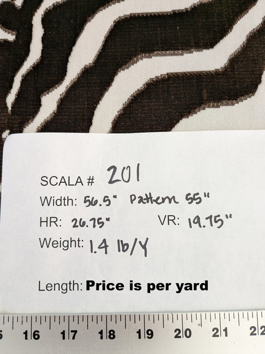 By yard Scalamandre El Morocco Espresso Zebra Silk Velvet White Brown Black Safari MSRP USD 498/y