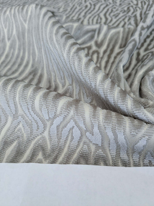 1.3yards Scalamandre Faux Bois Velvet Grey White Abstract Beige MSRP USD480/y