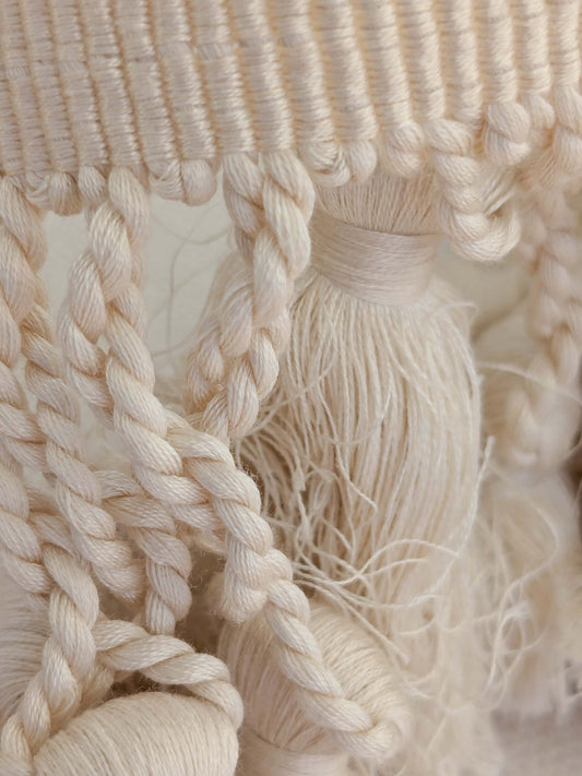 Scalamandre Tassel Fringe Trim White Ivory 2-Ev49