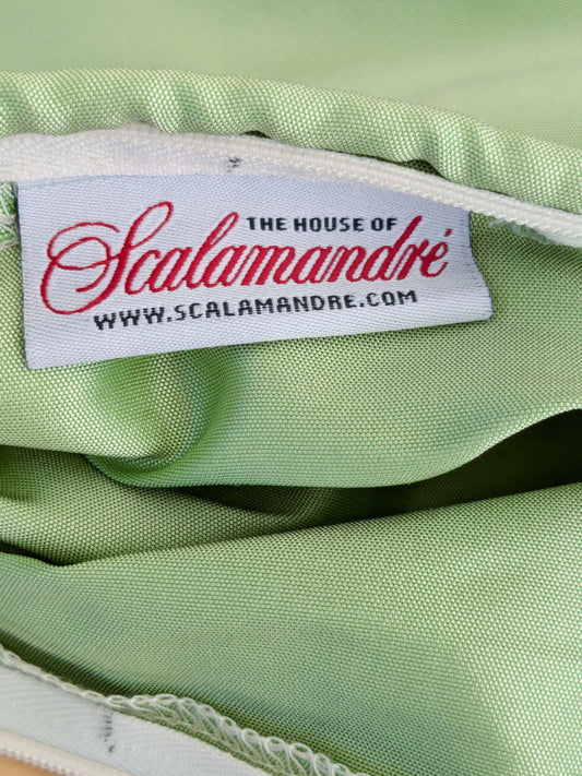 Scalamandre Pillow Case Square Solid Silk Green 19x19 inches 6-Ev49
