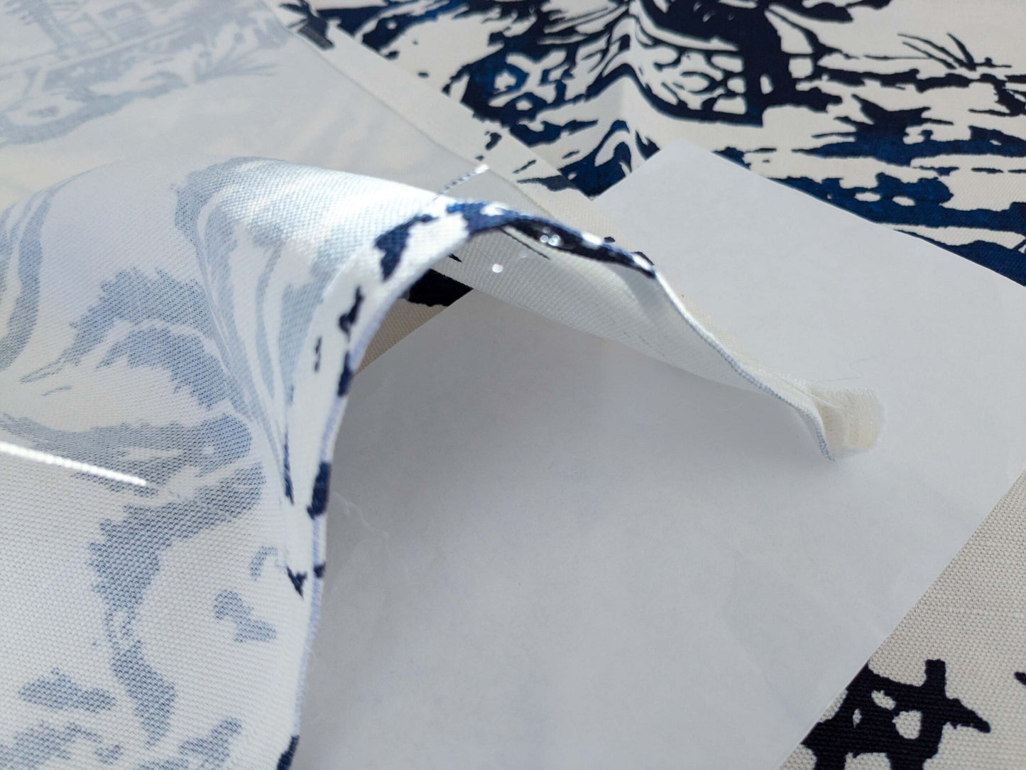 1.2y x 66"w Scalamandre Summer Palace Porcelain Blue White Chinoiserie Scenic Toile MSRP USD 262/y 22-Ev49