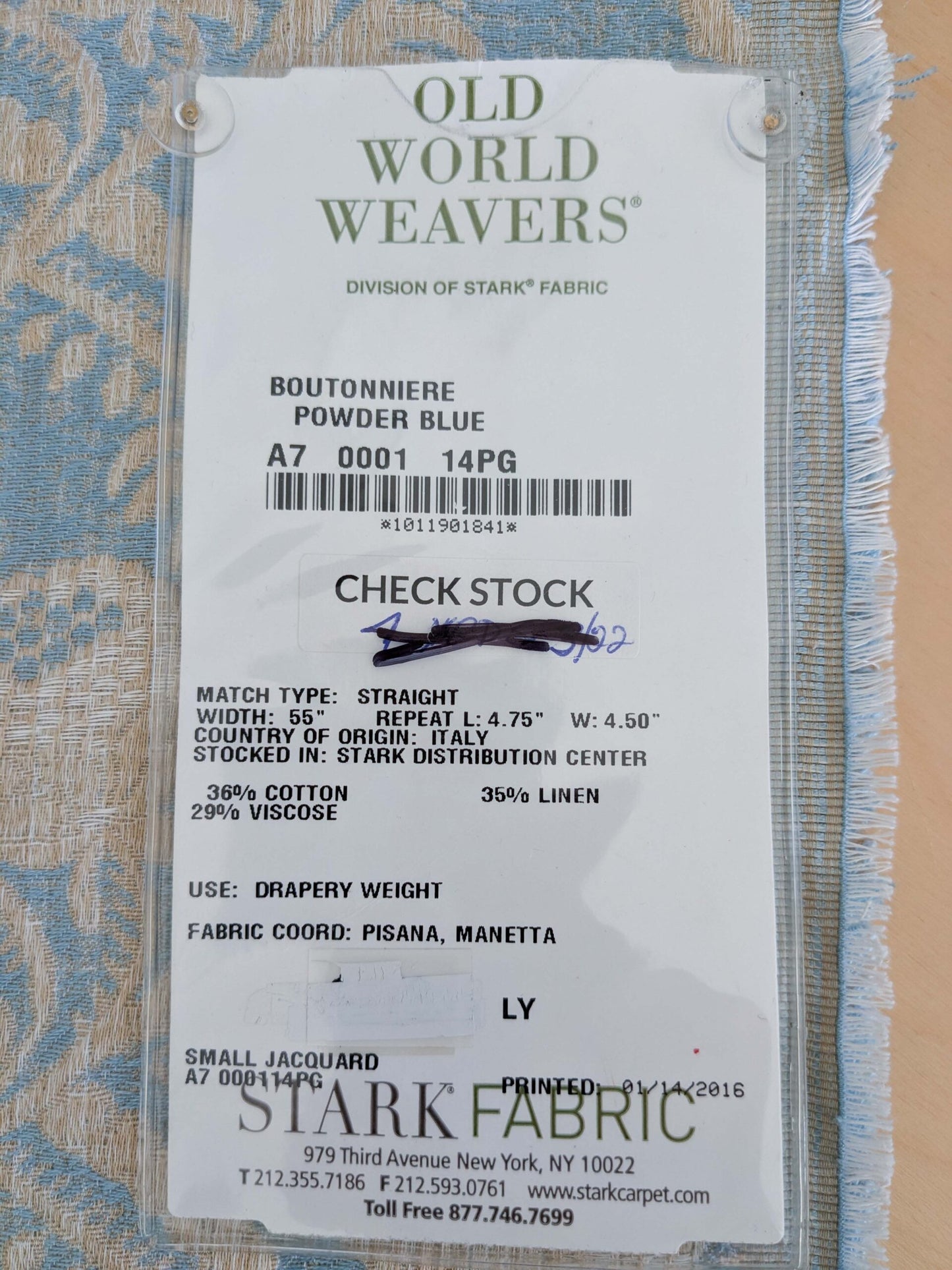 1.2y x 55"w Scalamandre Boutonniere Powder Blue Renaissance Small Scale Berry Pomegranate Jacquard Cotton Linen MSRP USD 402/y 34-Ev49