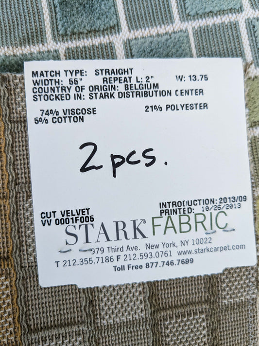 8 EV50 36" x 27" Scalamandre Square Old World Weavers Ottava Meadow Geometric Ombre Small Scale MSRP USD200/y