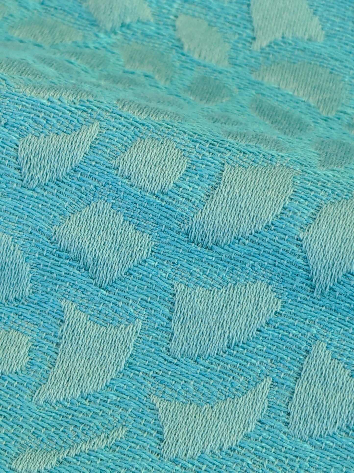 10 EV50 26" x 26" Scalamandre Old World Weavers Chrysanth Turquoise Blue Plains Texture Floral Small Jacquard