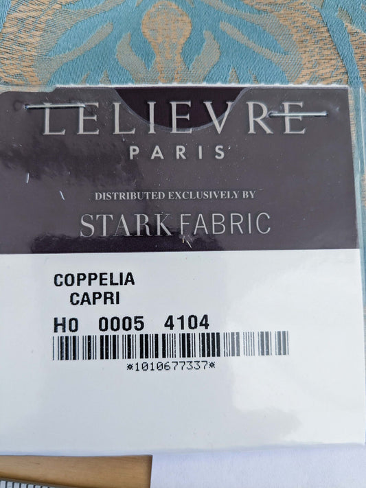 16 EV50 25" x 25" Scalamandre Lelievre Coppelia Capri Blue Brown Large Jacquard