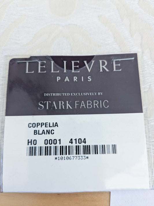 20 EV50 25" x 25" Scalamandre Lelievre Coppelia Blanc White Large Jacquard