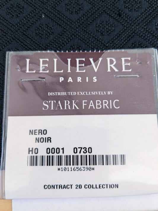 23 EV50 26" x 27" Scalamandre Lelievre Paris Nero Noir Black Polyester Small Scale Texture