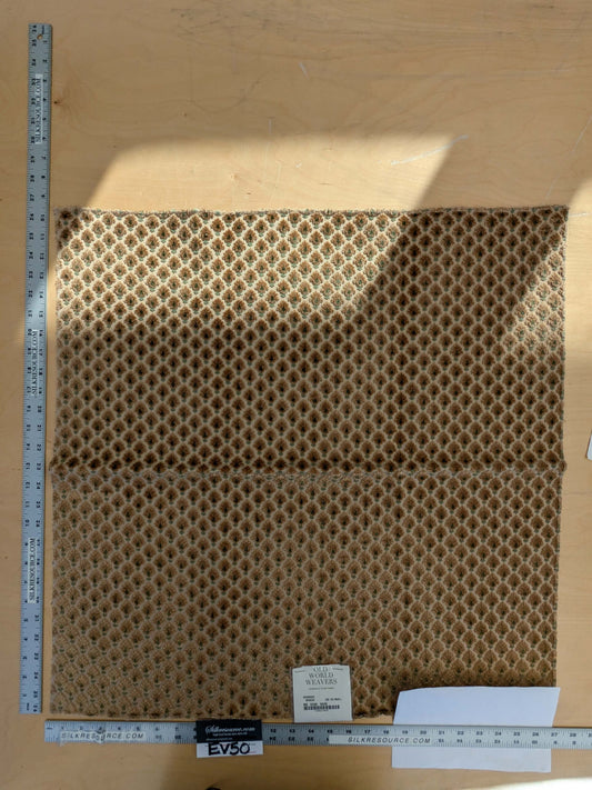 45 EV50 26" x 27" Scalamandre Old World Weavers Verrier Wheat Gold Black Diamond Ogee MSRP USD 668/y