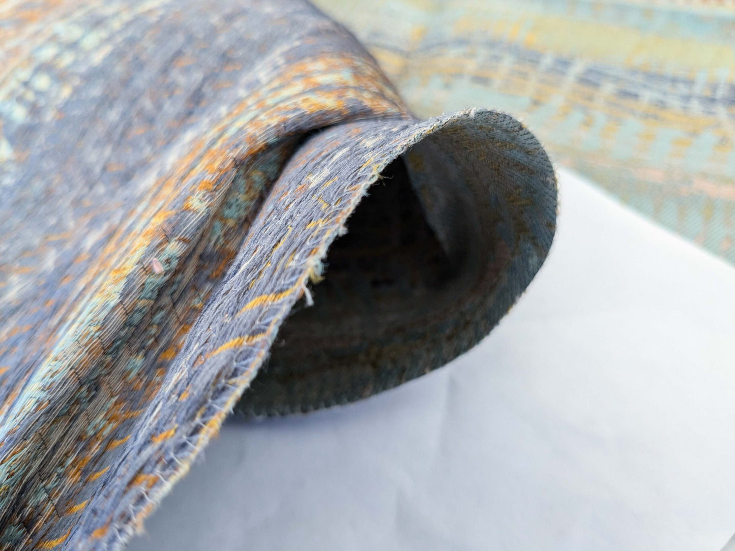 58 EV50 36" x 26" Scalamandre Old World Weavers CERES Opal Abstract Ombre Blue MSRP USD270/y