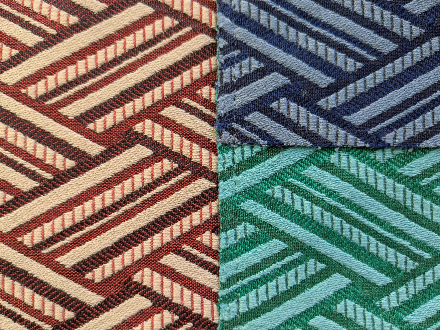 71 EV50 26" x 33"Scalamandre Lelievre Paris Vacoa Tomette Red White Diamond Ogee Viscose MSRP USD354/y