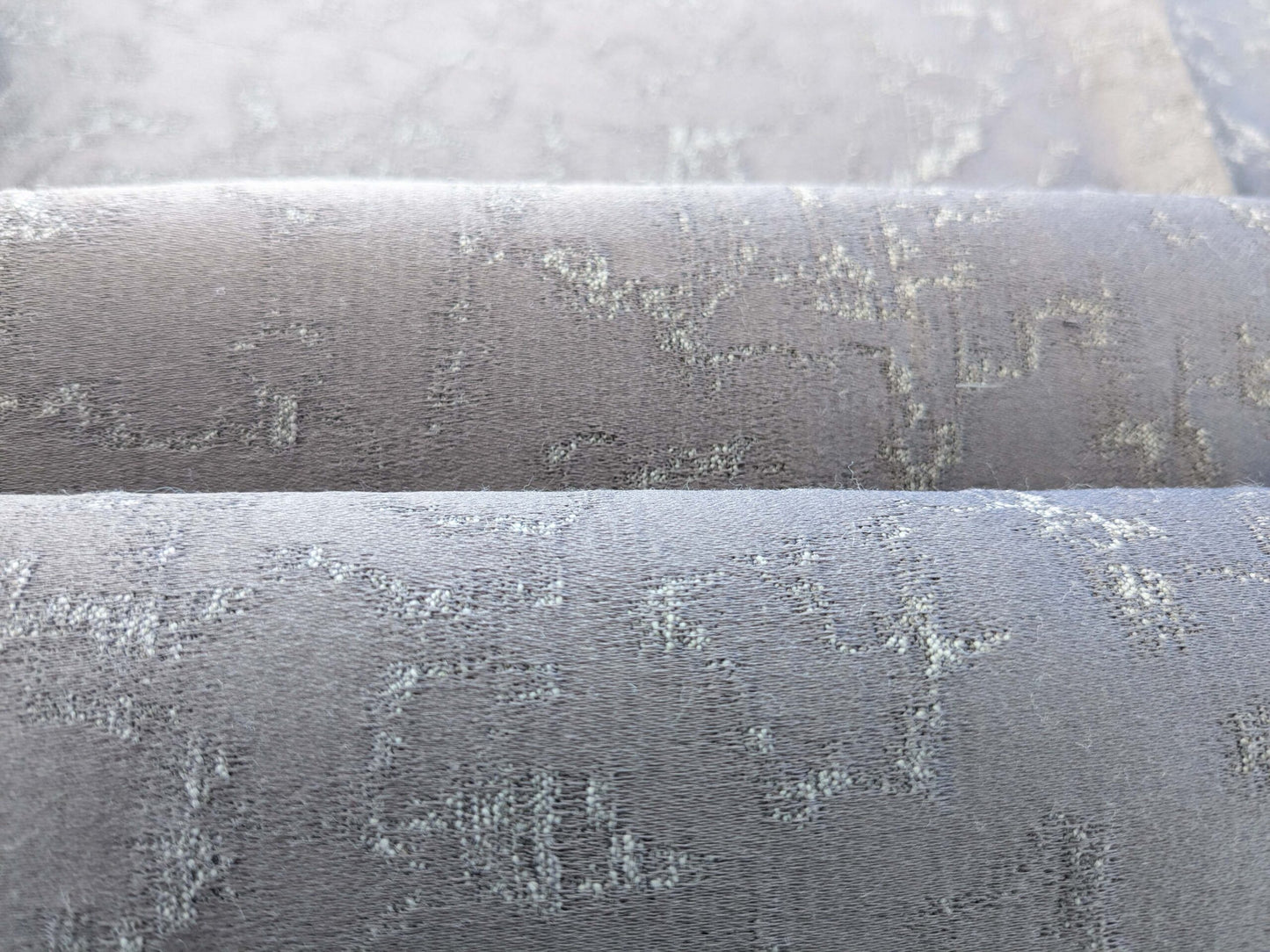 76 EV50 27" x 28" Scalamandre Aldeco Misty Brownish on Gray Abstract Small Jacquard