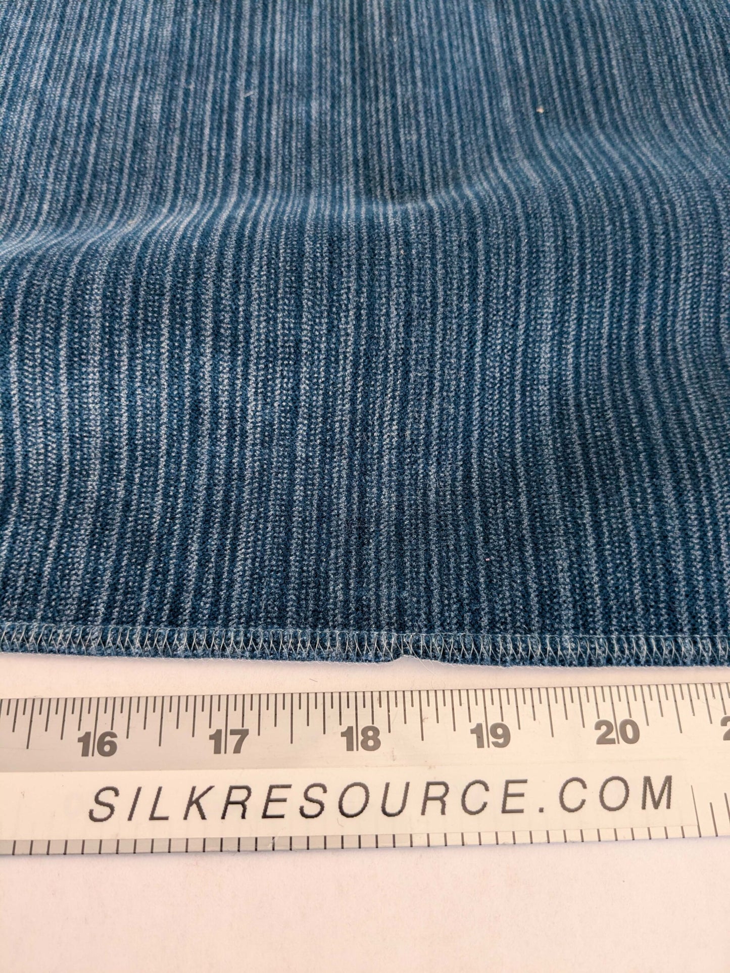 86 EV50 26" x 27" Square Scalamandre Boris Kroll Strie Velvet Prussian Blue Texture Polyester MSRP USD154/y