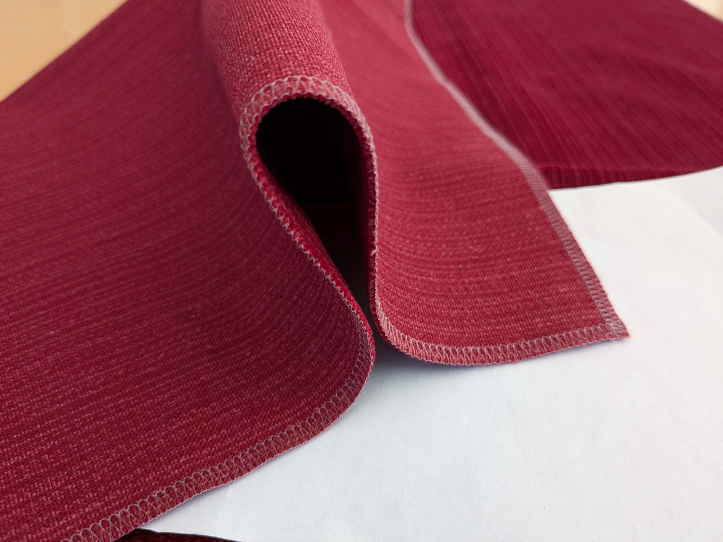 89 EV50 26" x 27" Square Scalamandre Boris Kroll Strie Velvet Crimson Red Texture Polyester MSRP USD154/y