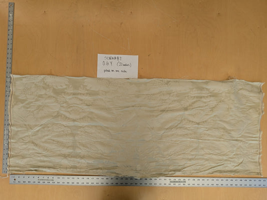 0.6Y Scalamandre Beige Damask French Court Silk Renaissance