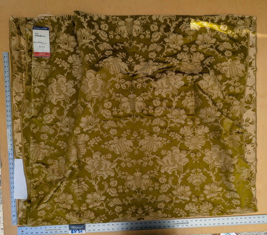 6 EV51 2.4y x 51"W Length Scalamandre Tassinari and Chatel Meillant Bronze Brown Damask Historic MSRP USD 690/yard