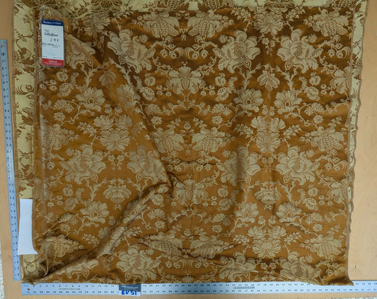 8 EV51 2.4y x 51"W Length Scalamandre Tassinari and Chatel Meillant Ecaille Brown Damask Historic MSRP USD 690/yard