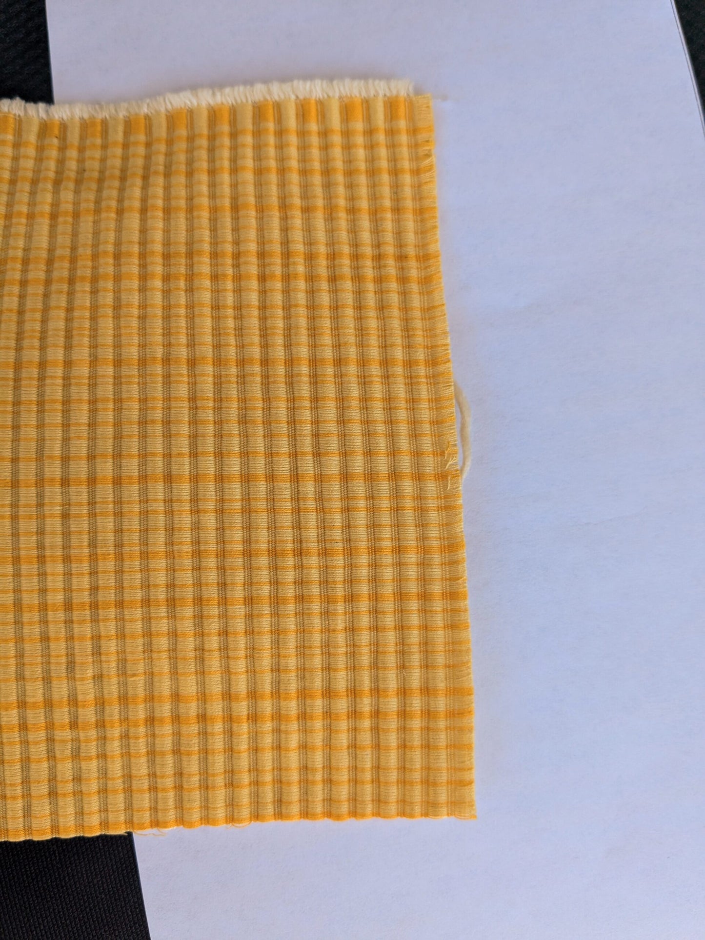 Scalamandre Oakley Gold Striae On Yellow Cotton Heavy MSRP USD 264/Y