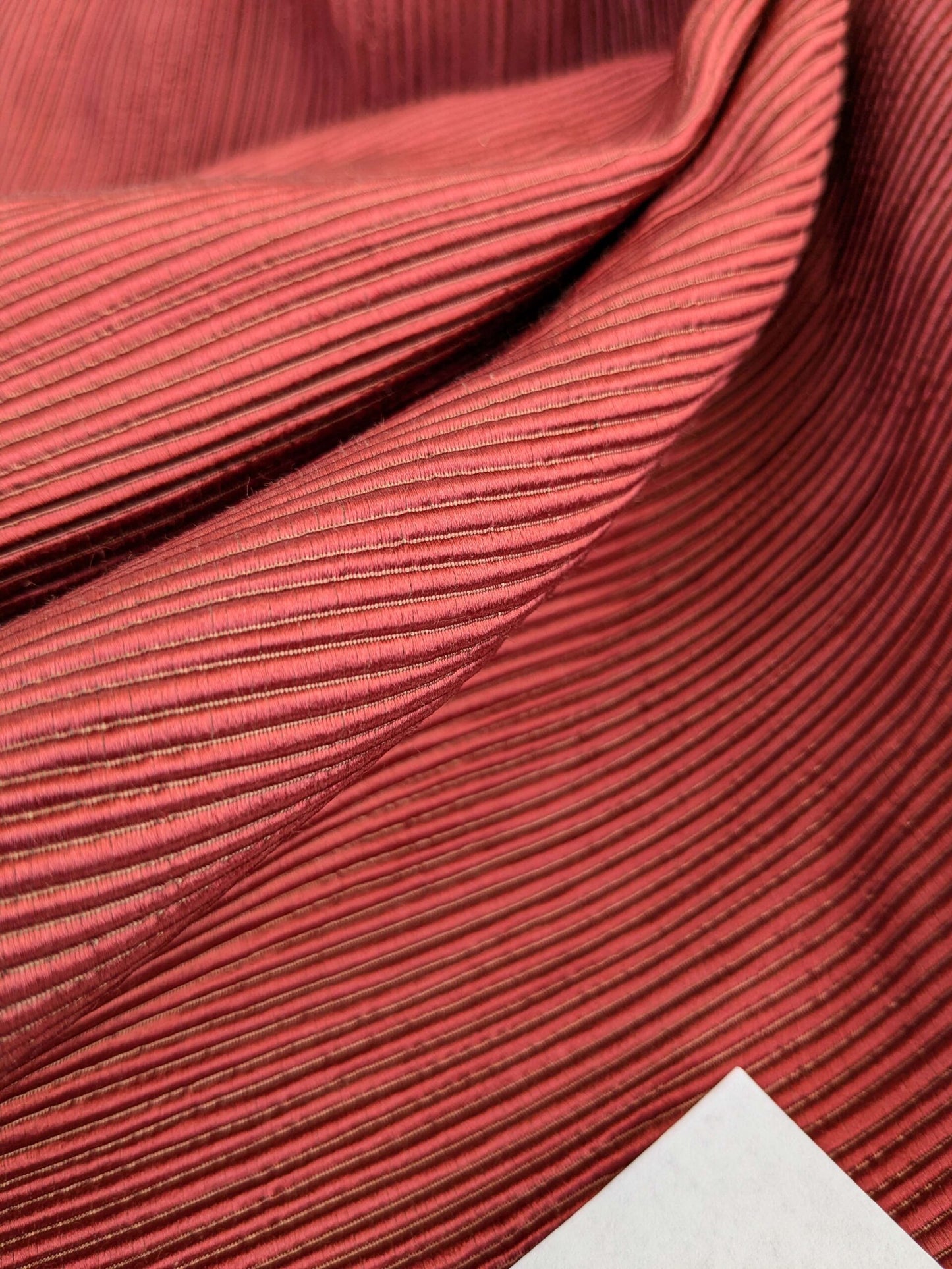 Tapestry Silk Ottoman Wide Ribbed Hot Crisp Red MSRP USD 600+/Yard