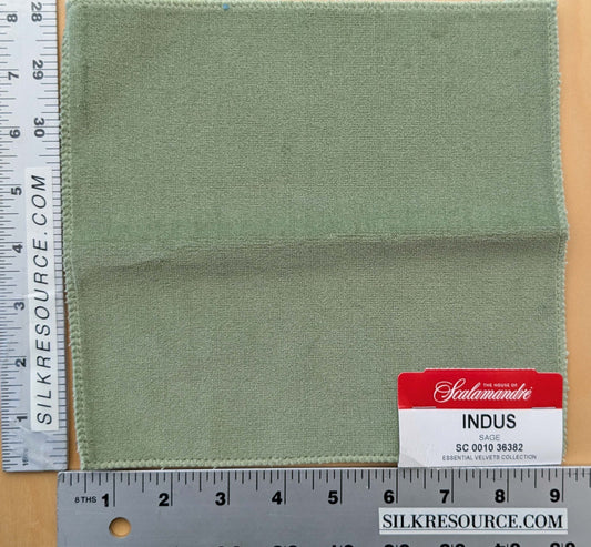 Special Order Scalamandre Indus Sage Green Plain Solid Cotton MSRP USD 240/y