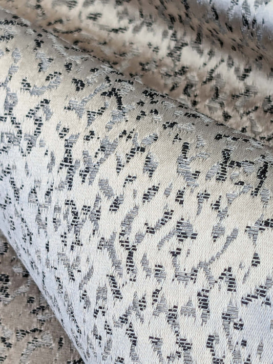 7 EV52 2.4y x 53"wide Scalamandre Christian Fischbacher Stardust Champagne Gray Small Scale Texture MSRP USD 400+/y