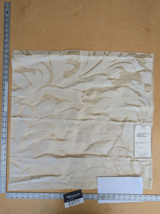 4 EV53 26"x 27" Square Scalamandre Old World Weavers Villa Regina Damask Ivory White 100% Silk Renaissance MSRP USD500+