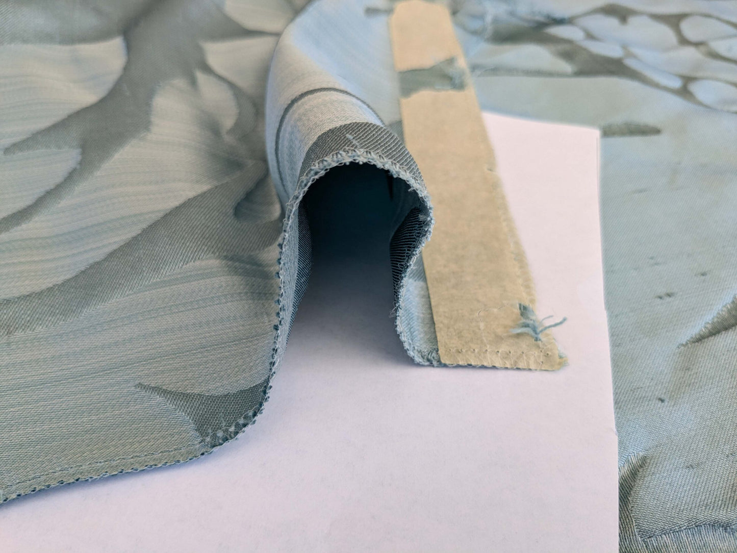 5 EV53 26"x 27" Square Scalamandre Old World Weavers Villa Regina Damask Blue 100% Silk Renaissance MSRP USD500+