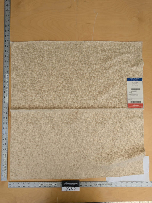 14 EV53 27"x 27" Square Scalamandre Old World Weavers Halley Straw Ivory Matelasse Small Scale Texture MSRP USD 1100+/y