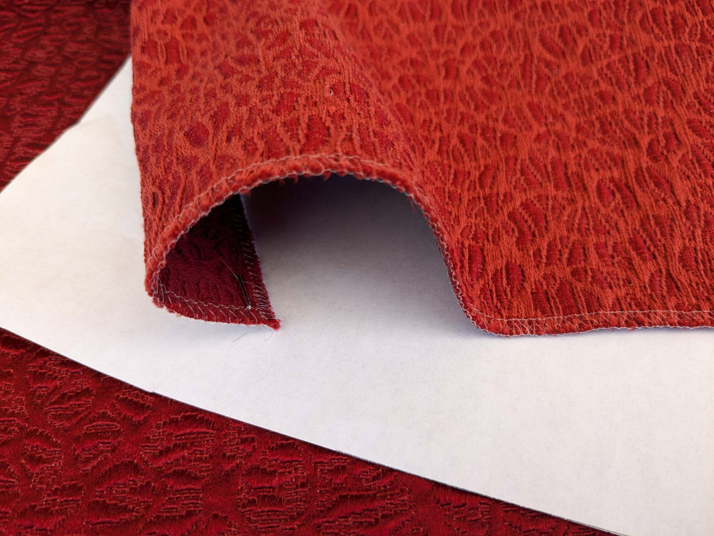 15 EV53 27"x 27" Square Scalamandre Old World Weavers Halley Ruby Red Matelasse Small Scale Texture MSRP USD 1100+/y